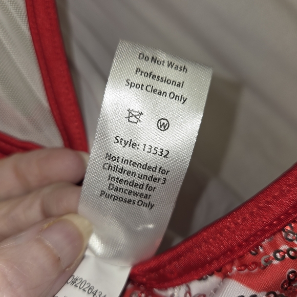 Weissman Recital Costume Peppermint Candy Cane XLC 12 - Picture 6 of 6